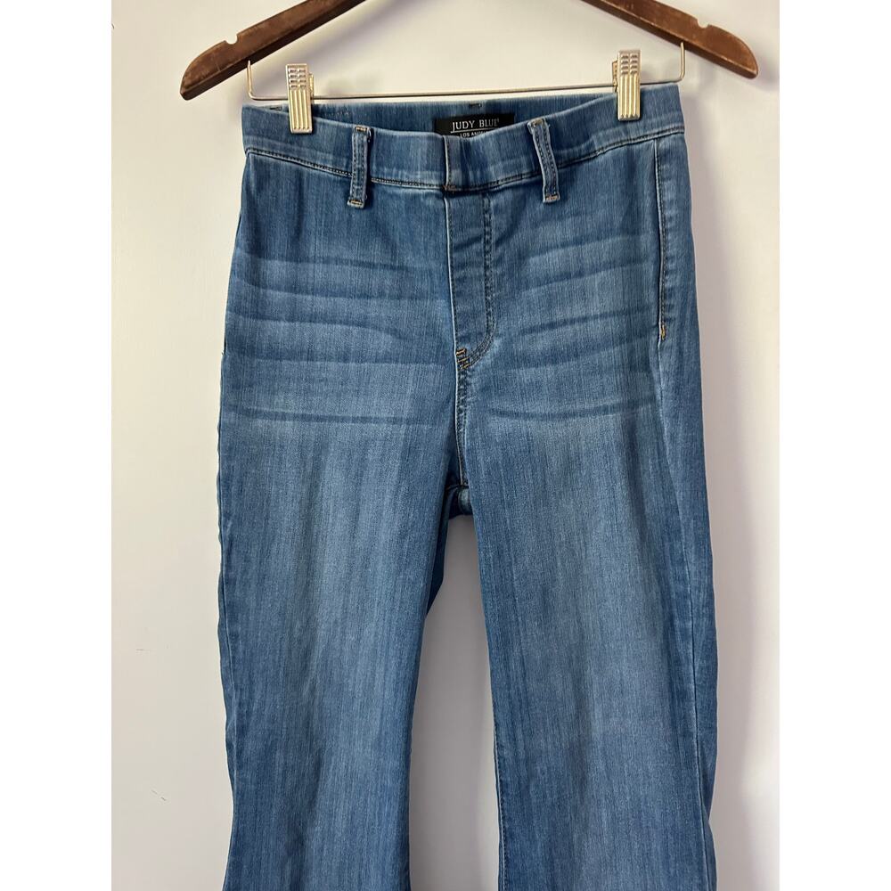 Judy Blue Pull On Super Flare Wide Leg Jeans size 27/5 - Picture 3 of 12
